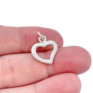 Vintage Sterling Silver 925 Open Heart Pendant